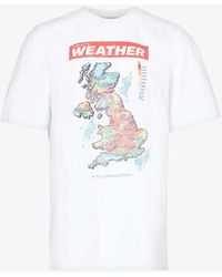 Stella McCartney - Weather-print Short-sleeved Cotton-jersey T-shirt - Lyst
