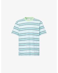 CASABLANCA - Stripe Classic Cotton T-Shirt - Lyst