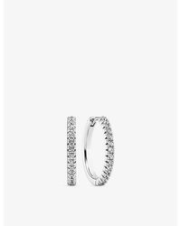 Sif Jakobs - Ellera Grande Sterling- And Zirconia Hoop Earrings - Lyst