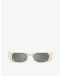 Balenciaga - 6e000253 Bb0096s Rectangle-shape Acetate Sunglasses - Lyst