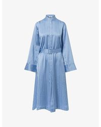 Lovechild 1979 - Yua Striped Belted Woven Midi Shirt Dress - Lyst