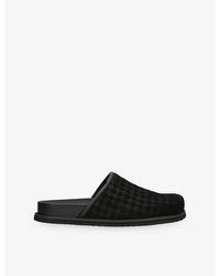 Amiri - Monogram Suede Clogs - Lyst