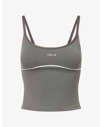 WE Are Tala - Skinluxe Contrast-Strap Jersey Vest Top - Lyst