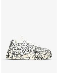Naked Wolfe - Kosa Scribble Patterned Leather Low-top Trainers - Lyst