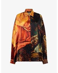 Dries Van Noten - Casia Graphic-Print Silk Shirt - Lyst