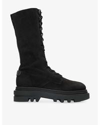 AllSaints - Jay Lace-Up Leather Boots - Lyst