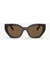 Prada - Pr A09s Butterfly-frame Tortoiseshell Acetate Sunglasses - Lyst
