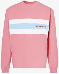 AWAKE NY - Stripe Long-sleeved Cotton-jersey Sweatshirt X - Lyst