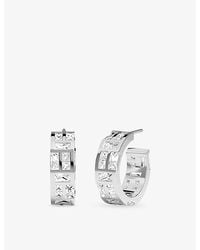 Apm Monaco - Festival Ice Rhodium Plated Alloy And Cubic Zirconia Earrings - Lyst