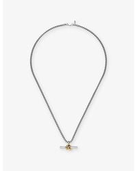 Missoma - Lucy Williams Chunky Knot T-Bar 18Ct And Rhodium Plated Brass Necklace - Lyst