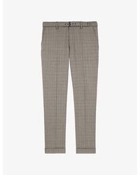 The Kooples - Prince Of Wales Print Slim-Leg Wool Suit Trousers - Lyst