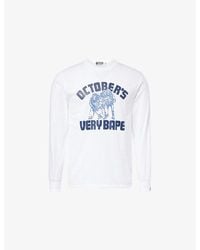 A Bathing Ape - X Ovo College Long-Sleeves Cotton-Jersey T-Shirt - Lyst