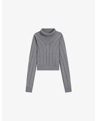 BOSS - Roll-Neck Long-Sleeve Knitted Wool And Cashmere Jumper - Lyst