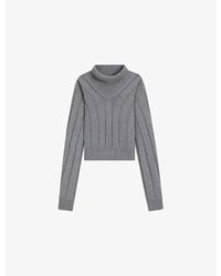 BOSS - Roll-Neck Long-Sleeve Knitted Wool And Cashmere Jumper - Lyst