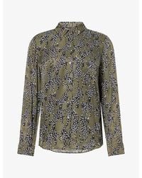 Rails - Alyssa Graphic-Print Cupro-Blend Blouse - Lyst