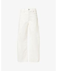 PAIGE - Arellia Skimmer Outseam Cotton Denim Jeans - Lyst