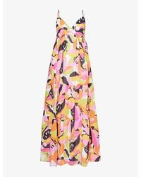Seafolly - Rio Floral-print Cotton Midi Dress - Lyst