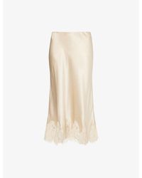 Reformation - Carolina Silk Midi Skirt - Lyst