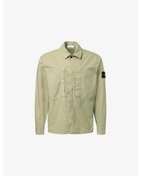 Stone Island - Tela Paracadute Stretch-Cotton Overshirt - Lyst