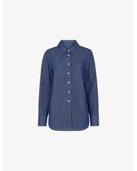 Whistles - Patch-Pocket Long-Sleeve Denim Shirt - Lyst