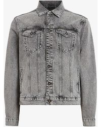 AllSaints - Hebden Long-sleeve Regular-fit Organic-cotton Denim Jacket - Lyst