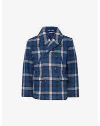 Polo Ralph Lauren - Buffalo Plaidplaid Double-breasted Recycled Wool-blend Jacket - Lyst