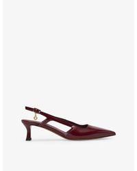 Maje - Clover-Charm Patent-Leather Slingback Courts - Lyst