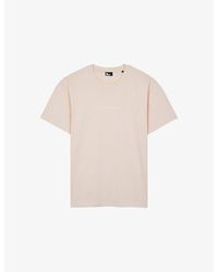 The Kooples - Branded Short-Sleeved Cotton-Jersey T-Shirt - Lyst
