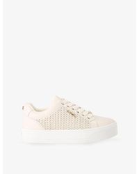 Carvela Kurt Geiger - Sardinia Faux-Leather Trainers - Lyst