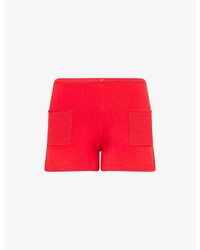 Peachy Den - Marie Mid-Rise Stretch-Cotton Blend Shorts - Lyst