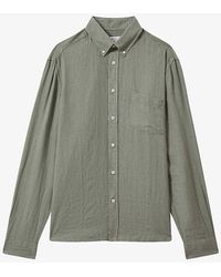 Reiss - Queens Slim-fit Long-sleeve Linen Shirt - Lyst