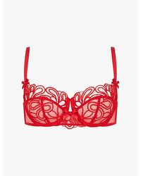 Agent Provocateur - Nelle Balconette Underwired Tulle Bra - Lyst