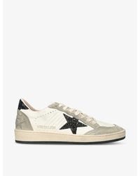 Golden Goose - Ballstar 10874 Distressed Leather Low-top Trainers - Lyst