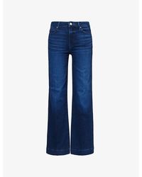 PAIGE - Leenah 32' Slim-Fit Wide-Leg Denim Jeans - Lyst