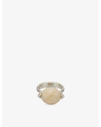 Annika Inez - Small Stone Ellipse Sterling- Ring - Lyst