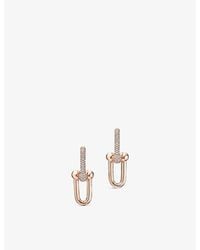 Tiffany & Co. - Tiffany Hardwear Large Link 18Ct Rose- And 1.18Ct Diamond Earrings - Lyst