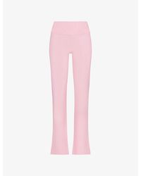 Skims - Foldover Cotton-Jersey Trousers - Lyst