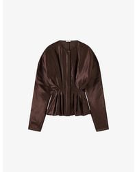 JOSEPH - Eris Volume-Sleeved Linen And Silk Blouse - Lyst