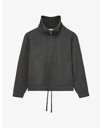 Reiss - Layla Half-Zip Lyocell And Wool Sweatshirt - Lyst