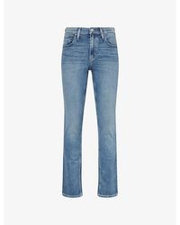 PAIGE - Federal Slim Straight-Leg Stretch-Denim Jeans - Lyst