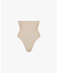 Skims - Seamless Sculpt High-Rise Stretch-Woven Thong - Lyst