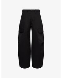 Simone Rocha - Pleat Balloon Cotton Cargo Trousers - Lyst