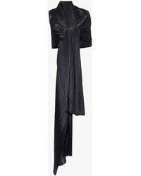 Pleats Please Issey Miyake - Madame Pleated Knitted Scarf - Lyst