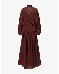 De La Vali - Solana Chiffon Maxi Dress - Lyst