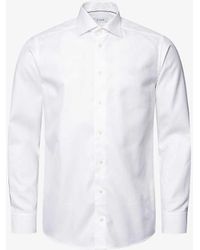 Eton - Slim-fit Point-collar Cotton-blend Shirt - Lyst
