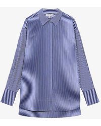 Reiss - Danica Striped Oversized Woven Shirt - Lyst
