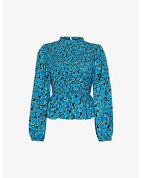 Whistles - Farfalle Floral-print Woven Blouse - Lyst