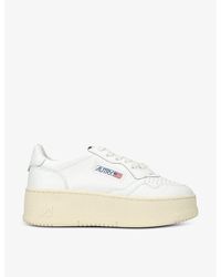 Autry - Medalist Platform Leather Low-top Trainers - Lyst