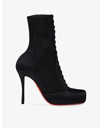Christian Louboutin - Pavlova 100 Stretch-Satin Ankle Boots - Lyst