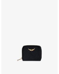 Zadig & Voltaire - Zv Mini Logo-Plaque Leather Coin Purse - Lyst